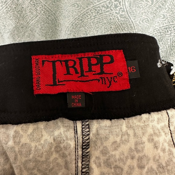 VGUC Tripp NYC Vintage Leopard Corset Lace Pencil Skirt Sz 16 - Picture 5 of 6